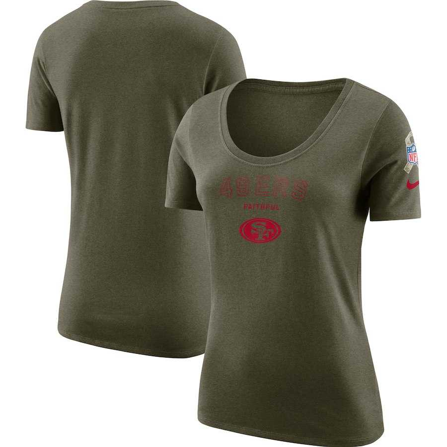 Women San Francisco 49ers Nike Salute to Service Legend Scoop Neck T-Shirt Olive,We sell and wholesale Women San Francisco 49ers Nike Salute to Service Legend Scoop Neck T-Shirt Olive on line form chian!